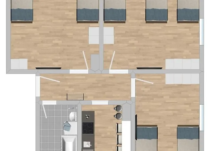 Appartement Sad190 - Zentrale Moderne Monteurwohnungen